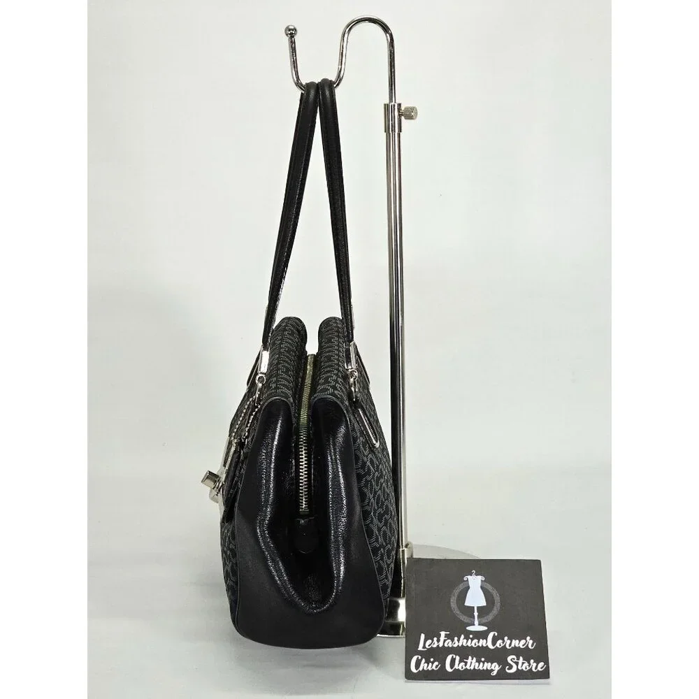 Coach Women's Black Canvas Madison Madeline Satchel Bag Medium 1941 - Picture 7 of 15